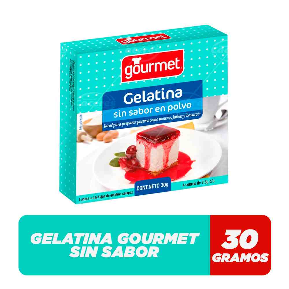 Gelatina Sin Sabor 30 G Caja